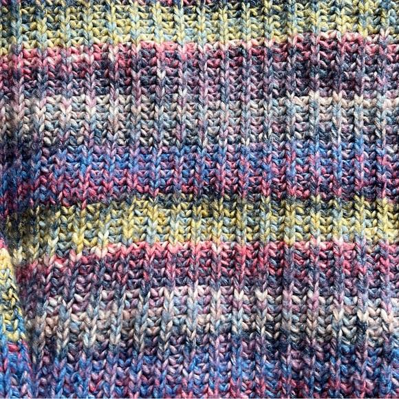 Steve Madden multi colour crocheted button up sweater - Picture 6 of 8